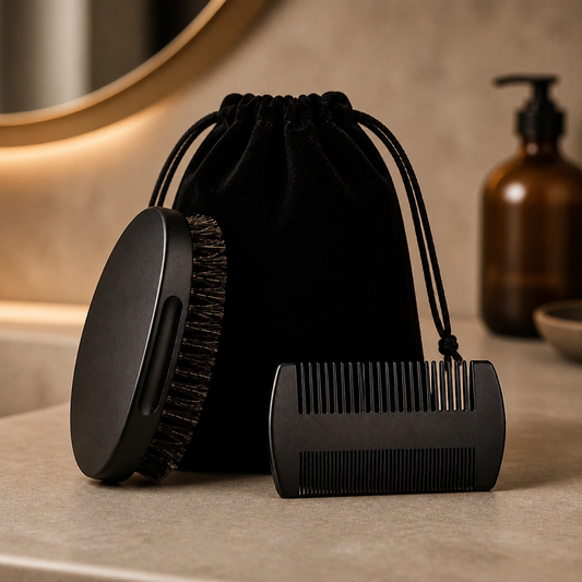 Beard Brush and Comb Set